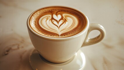 Coffee Cup Macro Photography On Wooden Table