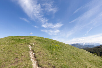 Gipfelkreuz auf dem Mitterberg bei Bad Feilnbach, Bayern