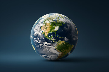  Image of Planet Earth on White Background – Isolated Globe for Educational, Environmental, and Scientific Use