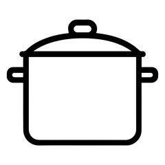 Saucepan icon on white background vector
Vector icon household items home