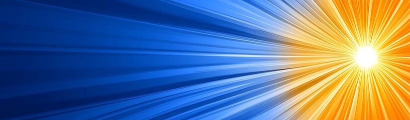 Blue and gold light burst