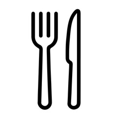 Fork and knife icon on white background vector
Vector icon household items home