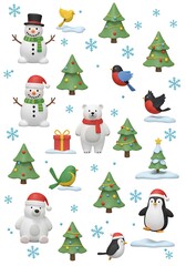 Winter Wonderland: A Playful 3D Scene