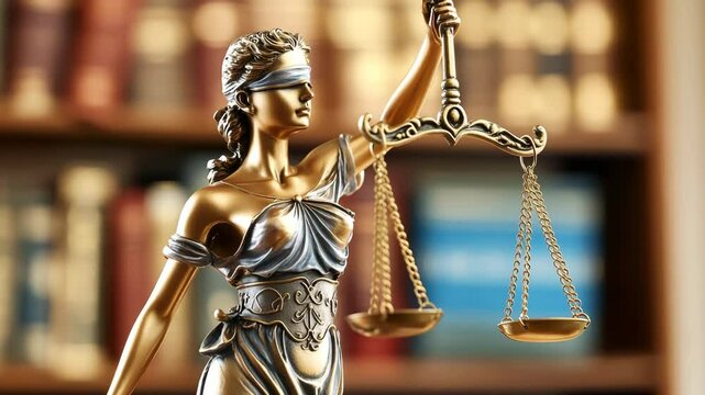 Famous allegory of justice, Themis libra, a symbol of law and justice