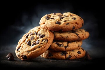 Warm Chocolate Chip Cookies: A Stack of Golden-Brown Delights