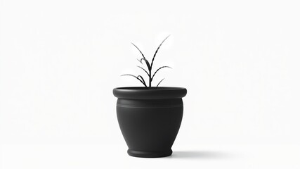 Obraz premium Elegant Pot Silhouette for Graphic Design Elements