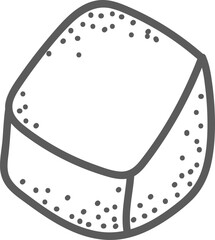 Hand-Drawn Sugar Cube Outline