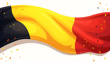 Happy Belgium Independence Day on July 21 Vector Illustration with Waving Flag Background.