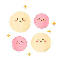 手描きのかわいい善玉菌のイラスト