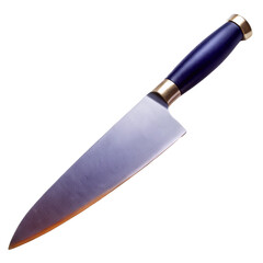 Black chef knife with matte blade