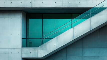 Abstract modern architectural detail with glass and concrete walls, contemporary office design patterns