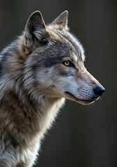 Obraz premium Wolf's Golden Gaze
