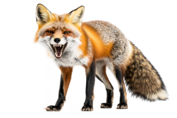 Snarling Red Fox