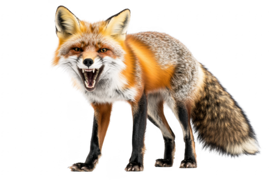 Snarling Red Fox