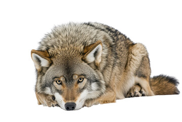 Obraz premium Laying Wolf Calm