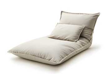 Grey Compact chaise lounge bed. Interior design concept. Isolated object on white background.