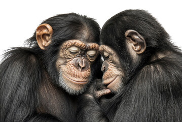 Naklejka premium Close Chimpanzees