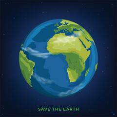 Outer Space Earth View Illustration for Astronomy and Science Design