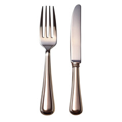 Stainless steel fork and knife set