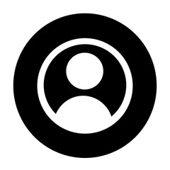 vector black circle user login access icon