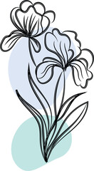 Vibrant Colorful Flower Design A Detailed Illustration Featuring Hues in a Striking Floral Arrangement