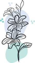 Vibrant Colorful Flower Design A Detailed Illustration Featuring Red Green Blue Yellow and Cyan Hues in a CMYK Color Model Perfect for Floral Designs Greeting Cards and Springtime Themes