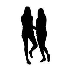Friendship Day Silhouette. Vector Art