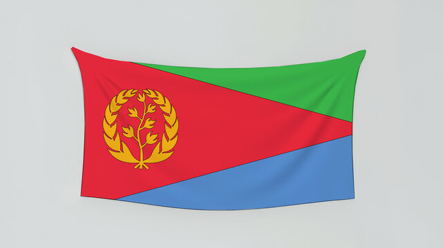 flag of Eritrea on white background