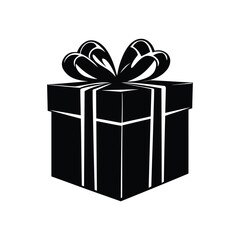 Obraz premium Gift box vector icon isolated on white background. Wrapped present with ribbon and bow, flat style illustration for packaging design, promotions, rewards, giveaways, marketing, and branding use.