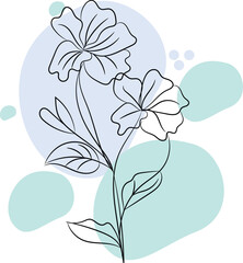 Abstract floral background with flowers