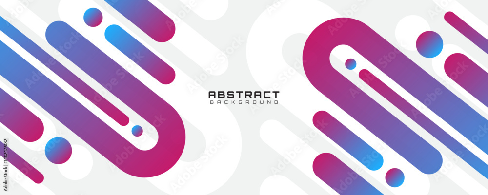 Poster 3d colorful abstract background overlap layer on bright space with rounded lines effect decoration. 