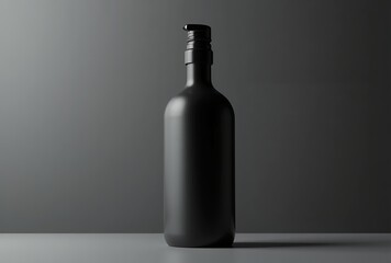 black-bottle-product-mockup-minimalist-design-cosmetics-packaging-studio-shot