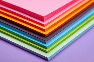 Colorful paper stacks