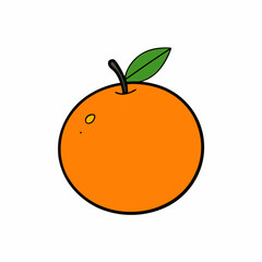 Cartoon Orange Vector Illustration Isolated
