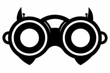 Steampunk Goggles Silhouette Vector Illustration