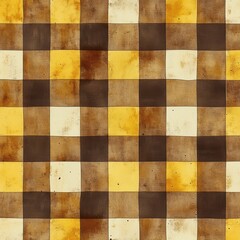 Fototapeta premium Textured Checkerboard Pattern in Warm Tones and Earthy Colors