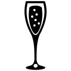 Champagne Glass Icon - Celebration Element