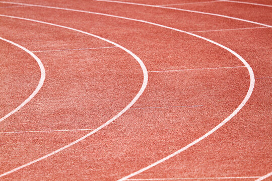 Athletics track lanes.