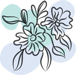 Vibrant and Colorful Single Flower Design Detailed Illustration  Accents Perfect for Floral Projects and Designs