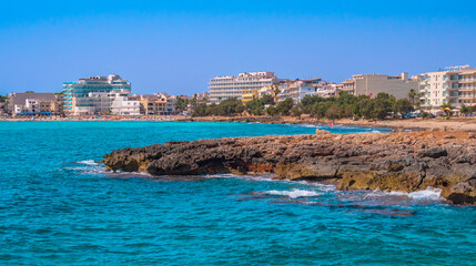 Obraz premium S'Illot, San Lorenzo del Cardezar Municipality, Mediterranean Sea, Mallorca, Balearic Islands, Spain, Europe