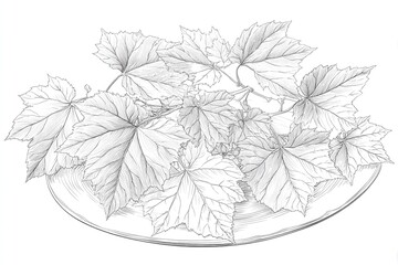 Maple Leaf Medley Artistic Plateful of Autumns Elegance.