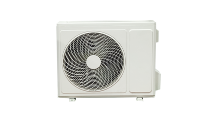 Air conditioner outdoor unit isolated on transparent background