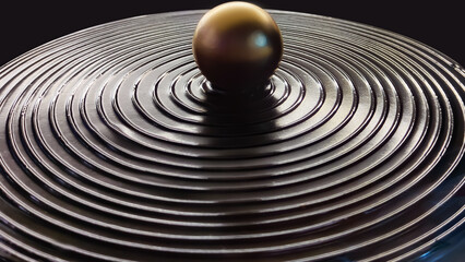 3d render of a spiral galaxy dark brown and black view