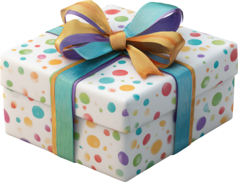 3D Model of Children's Day Gift Box with Ribbon – Isolated Vector for AR/VR and WebGL