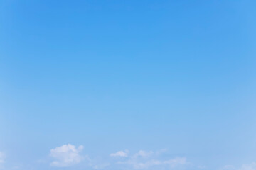 Fantastic soft white clouds against blue sky and copy space horizontal shape. Web banner.Website header.