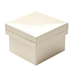 Elegant off-white gift box simple design ready for a present,