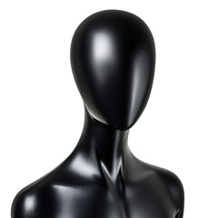 Black Mannequin Isolated on PNG Transparent Background. Cut Out
