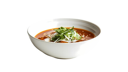 Delicious Asian Soup Recipe isolated on transparent background