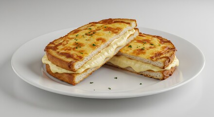 Delicious Croque Monsieur with Melted Cheese - 2nd Course