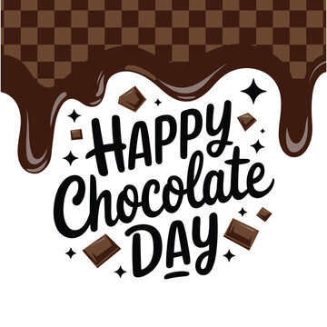 happy chocolate day design vector illustration
